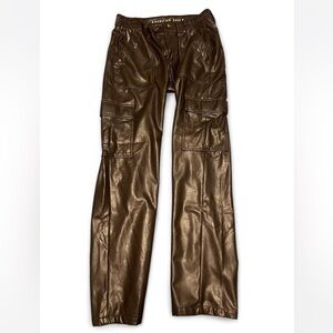 American Eagle Outfitters Dark Brown Leather Pants
